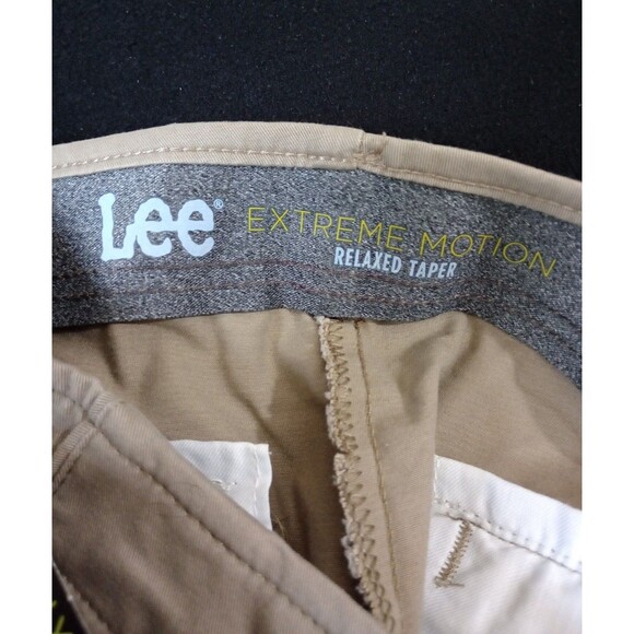NWT Lee Extreme Motion Relaxed Taper Leg Khaki Pants Size 38x32 - Picture 5 of 9